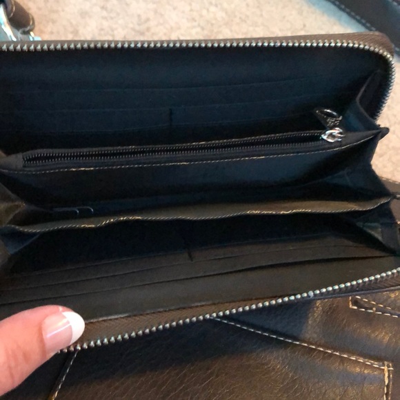 Ladies purse & matching wallet in brown & pink - Picture 6 of 8